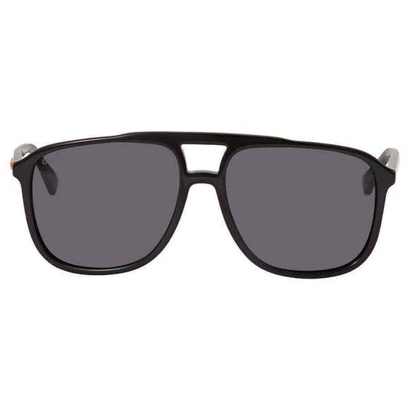 NEW Gucci Grey Rectangular Men's Sunglasses - Picture 2 of 4